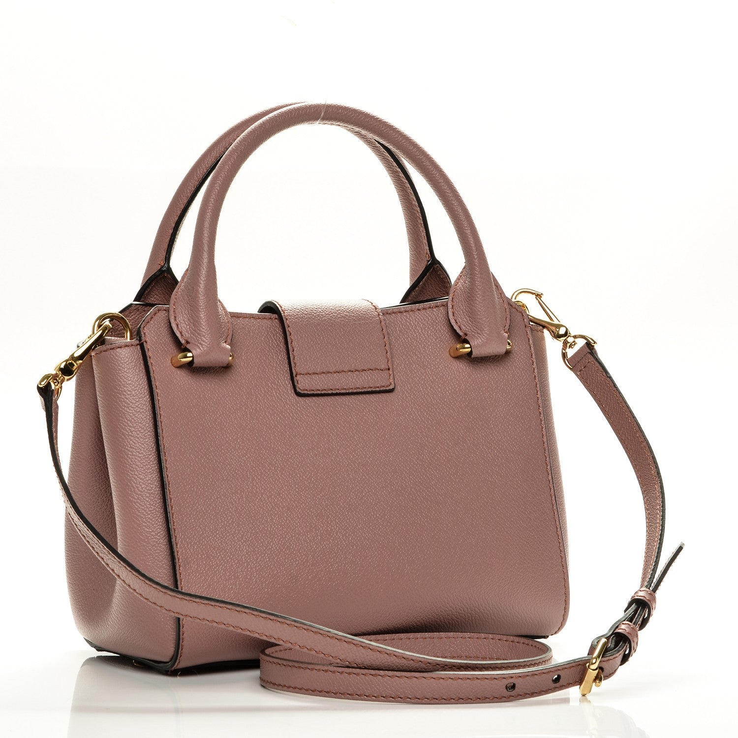 Burberry Soft Grain Calfskin Small Buckle Tote Dusty Pink 3 of 8