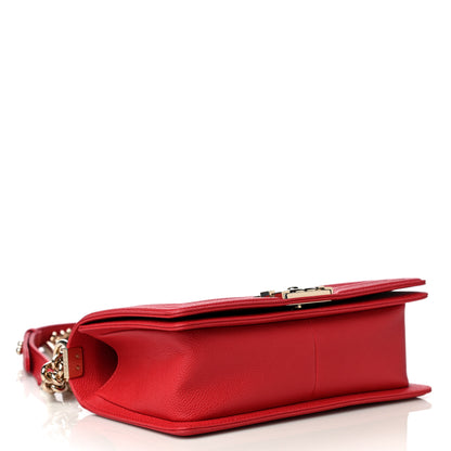 Chanel Caviar Quilted Medium Boy Flap Red 3 of 9