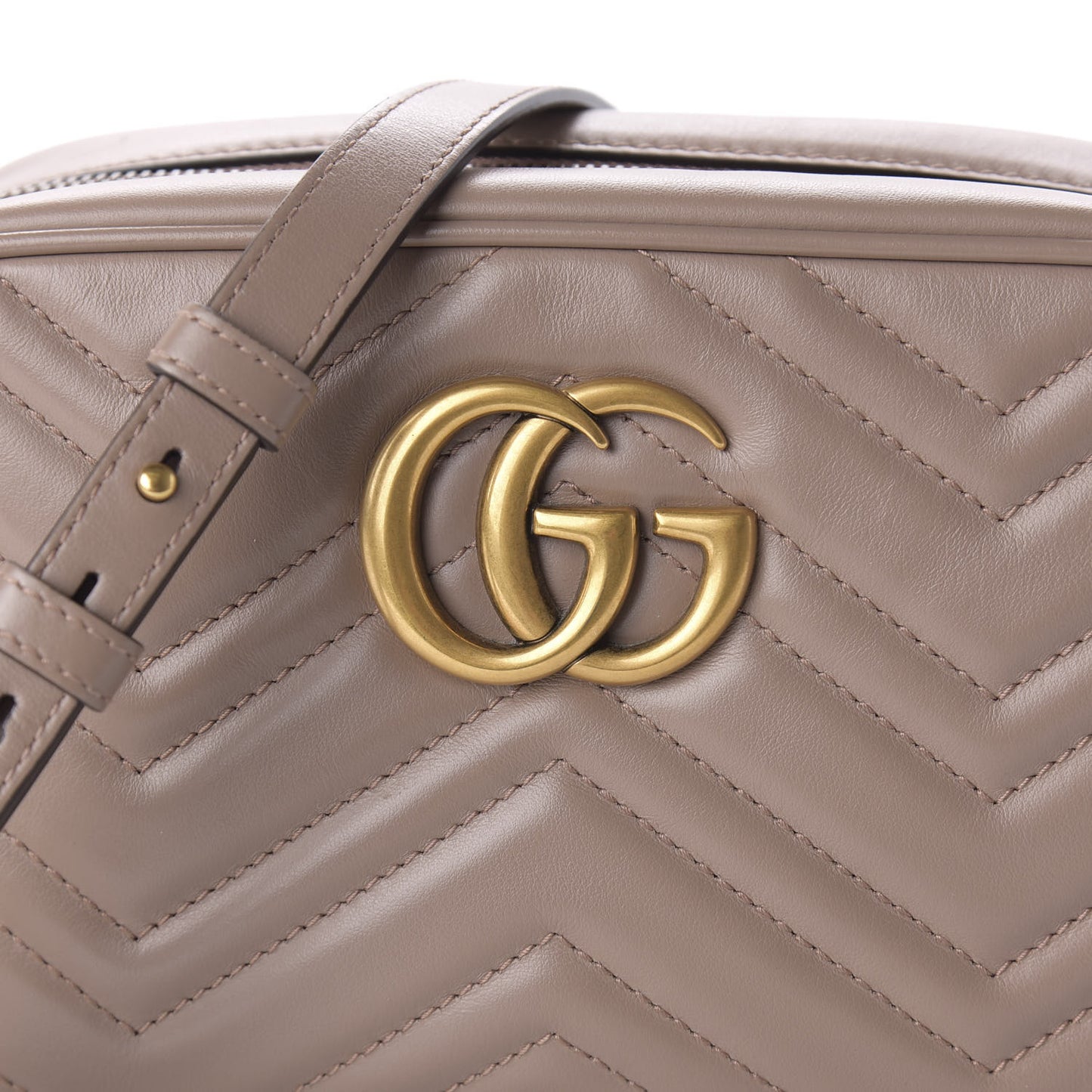 Calfskin Matelasse Small GG Marmont Chain Shoulder Bag Porcelain Rose