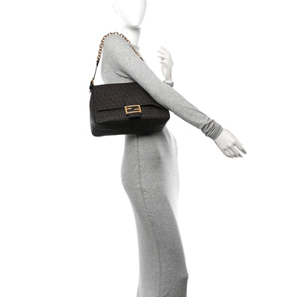Fendi Zucchino Spalmati Forever Mama Baguette Moro Black 2 of 11