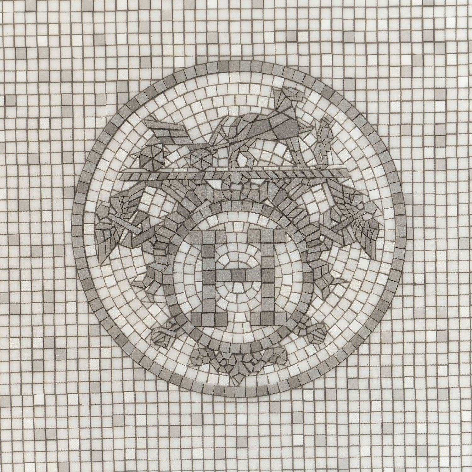 Hermes Porcelain Mosaique Au 24 Sushi Plate Platine 7 of 8