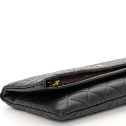 Chanel Lambskin Quilted CC Beauty Clutch Black 10 of 12