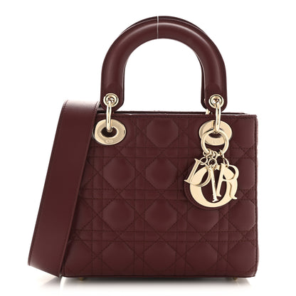Christian Dior Lambskin Cannage Small My ABCDior Lady Bordeaux 1 of 10