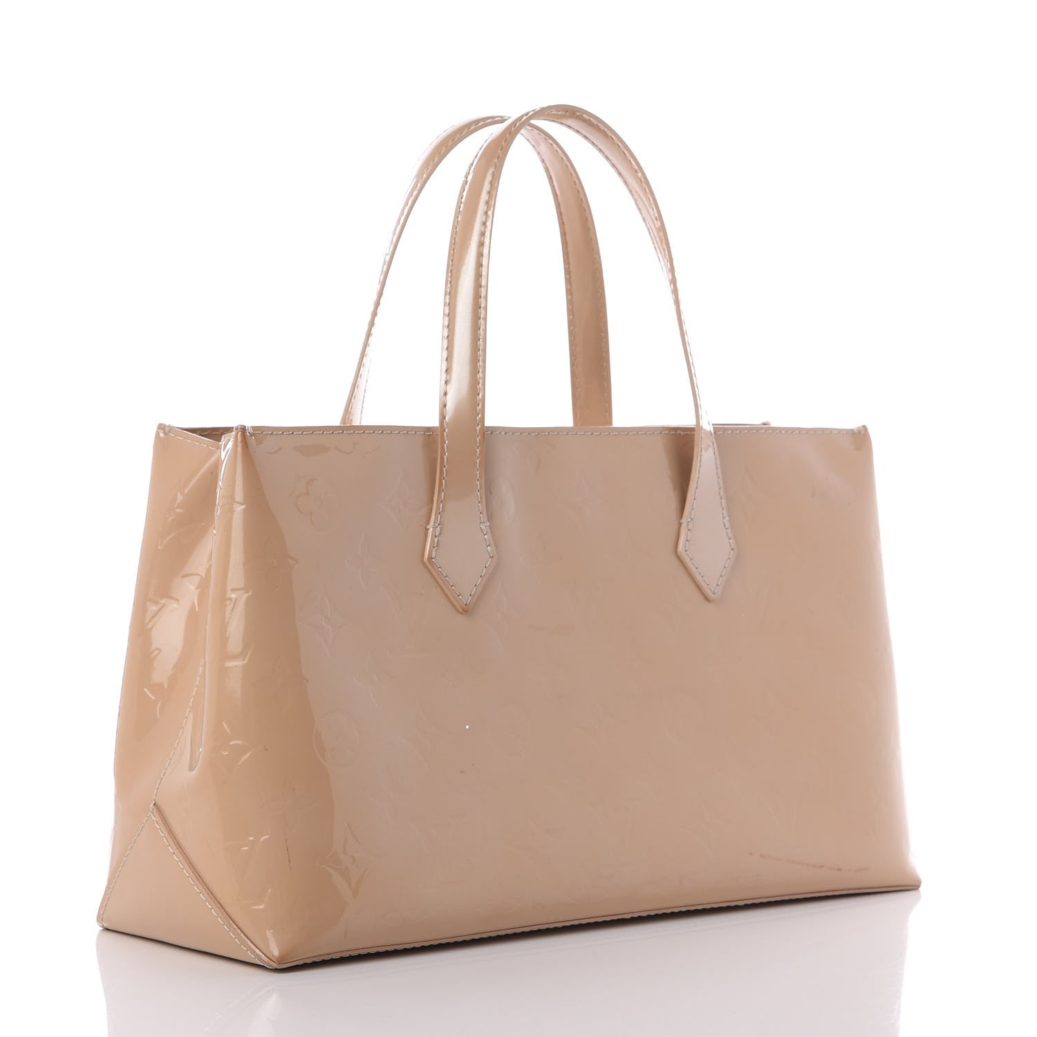 Louis Vuitton Vernis Wilshire PM Blanc Corail 2 of 9