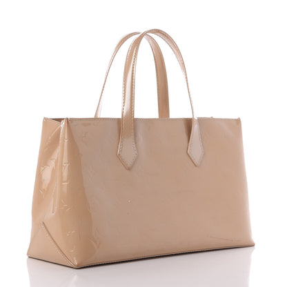 Louis Vuitton Vernis Wilshire PM Blanc Corail 2 of 9