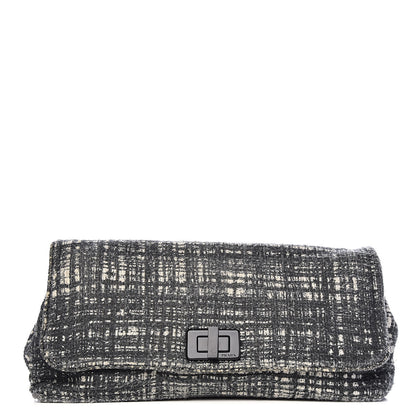 Prada Tweed Clutch Black White 1 of 9