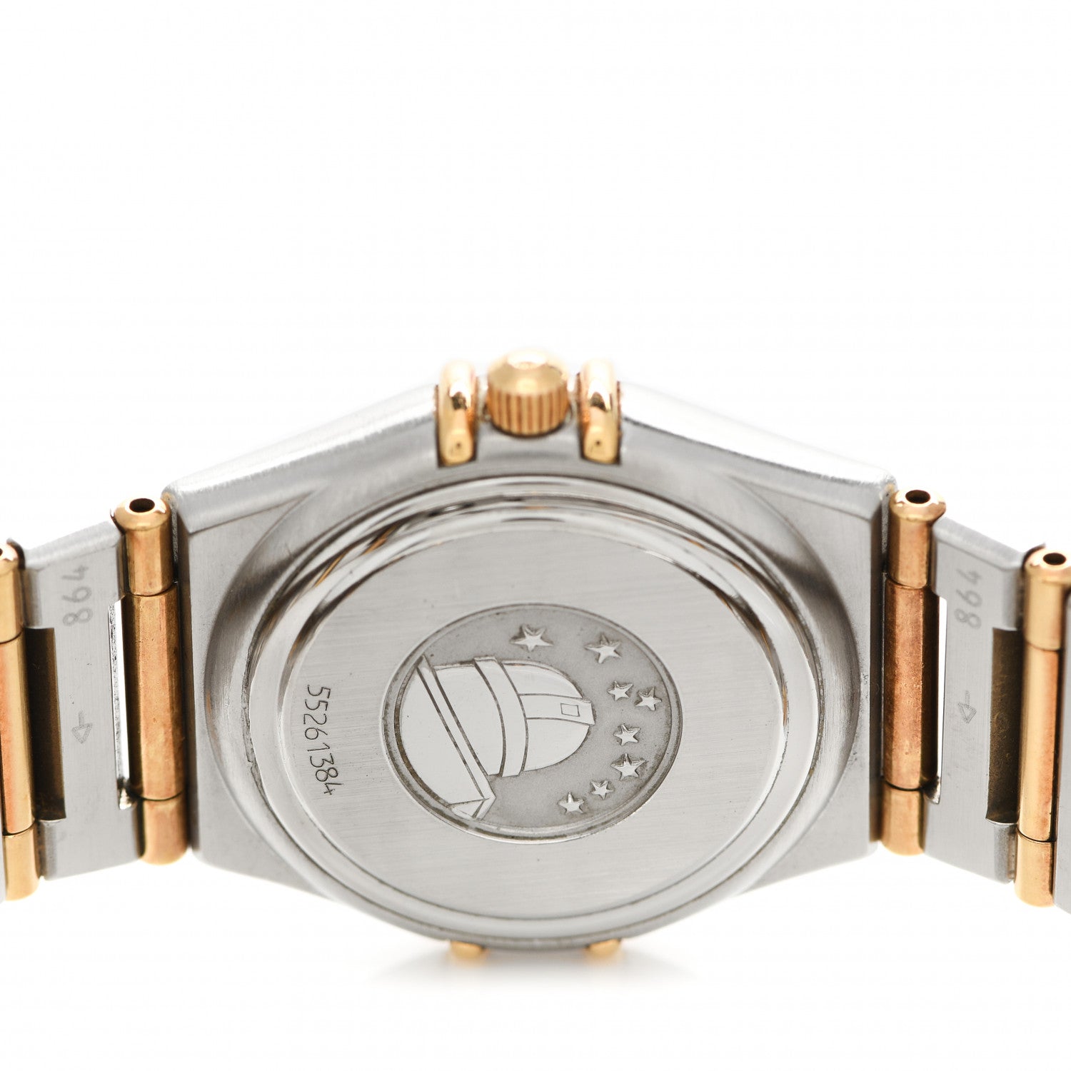 Omega Stainless Steel 18K Yellow Gold 25mm Constellation 95 Quartz Watch Champagne 1272.10.00 4 of 5