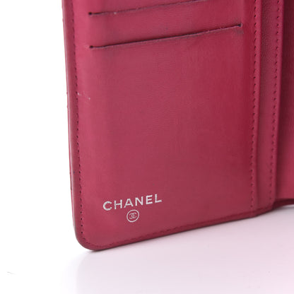 Chanel Lambskin Quilted Yen Wallet Fuchsia 8 of 13