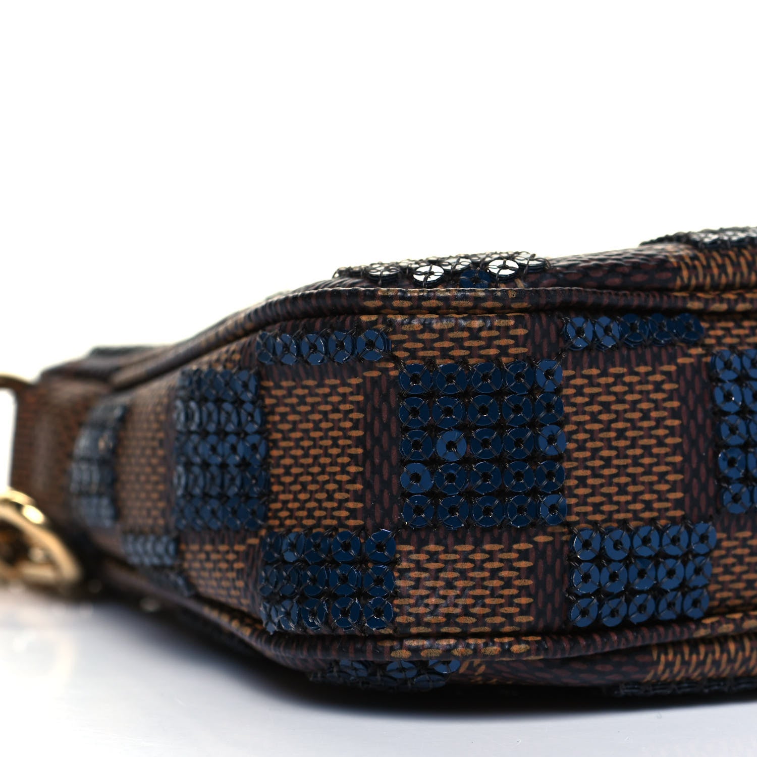 Louis Vuitton Damier Paillettes Mini Pochette Accessories Blue 5 of 9