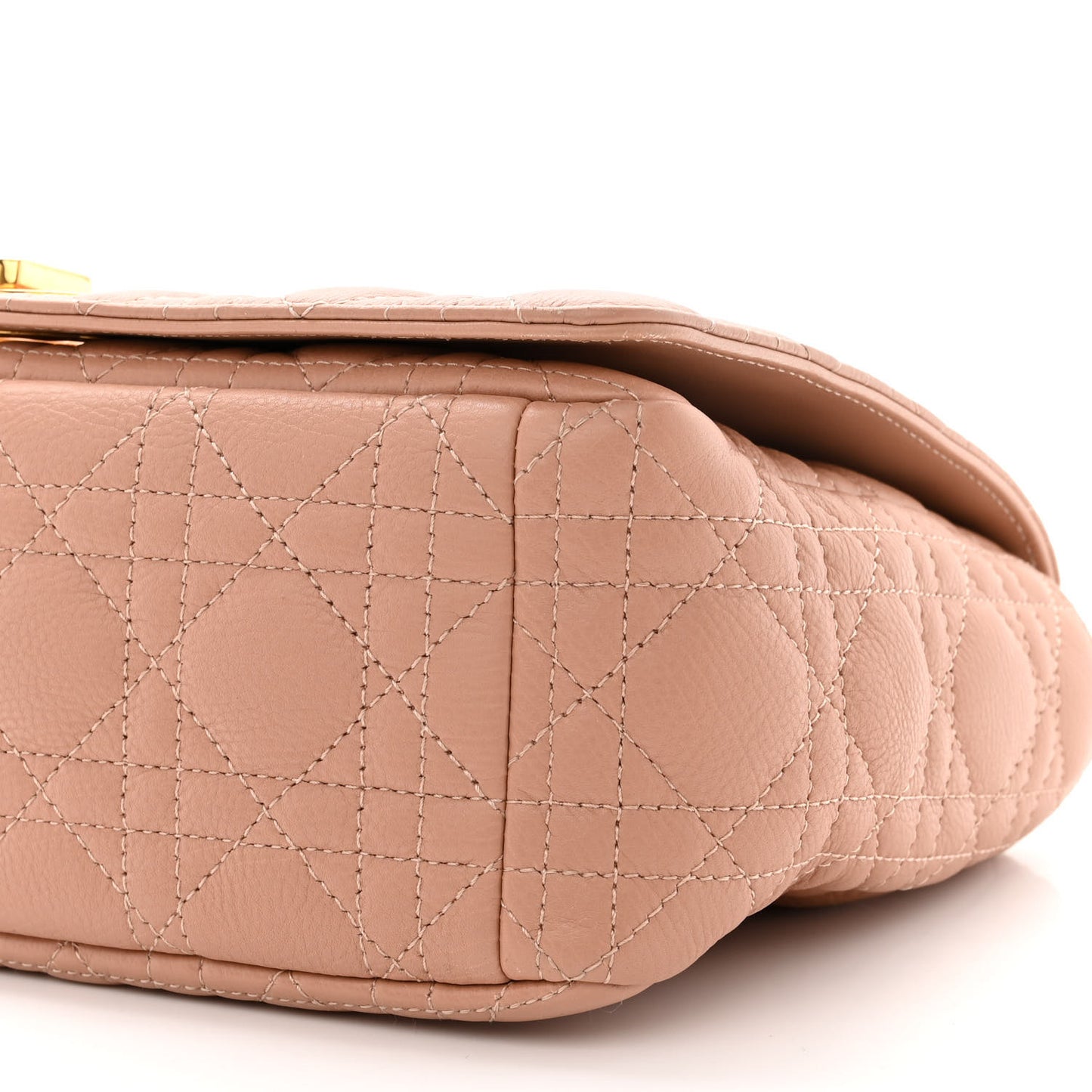 Grained Calfskin Cannage Large Caro Bag Rose De Vents