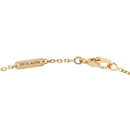 Van Cleef & Arpels 18K Yellow Gold Carnelian Vintage Alhambra Pendant Necklace 4 of 6