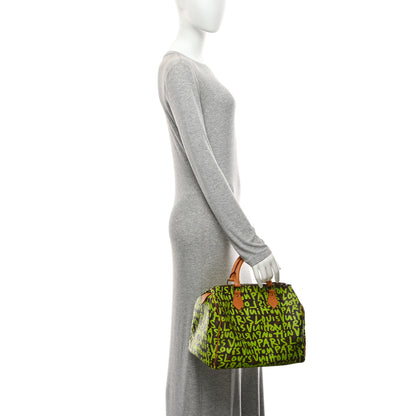 Louis Vuitton Monogram Graffiti Speedy 30 Green 2 of 10