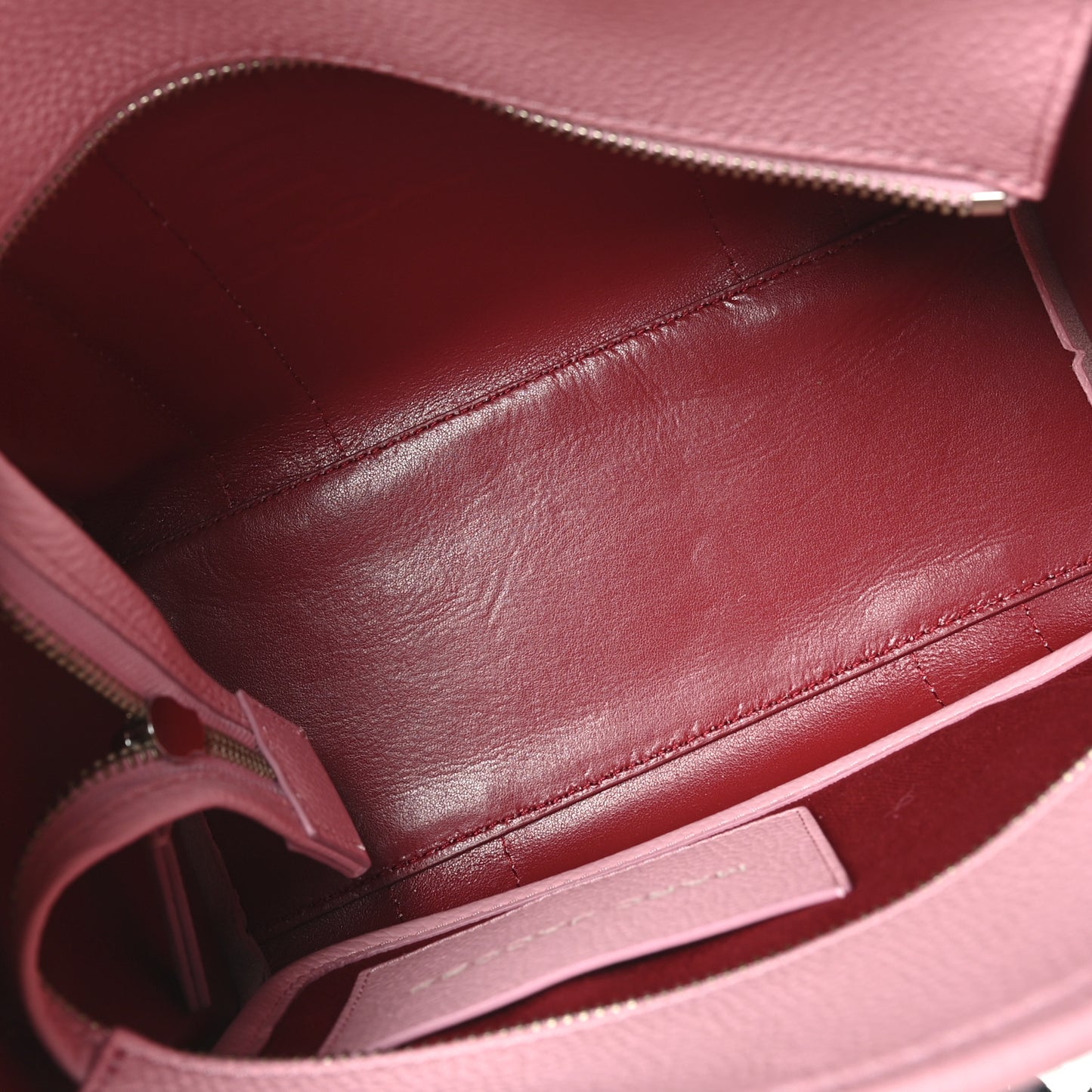 Grained Calfskin Small The Tote Bag Ribbon Pink