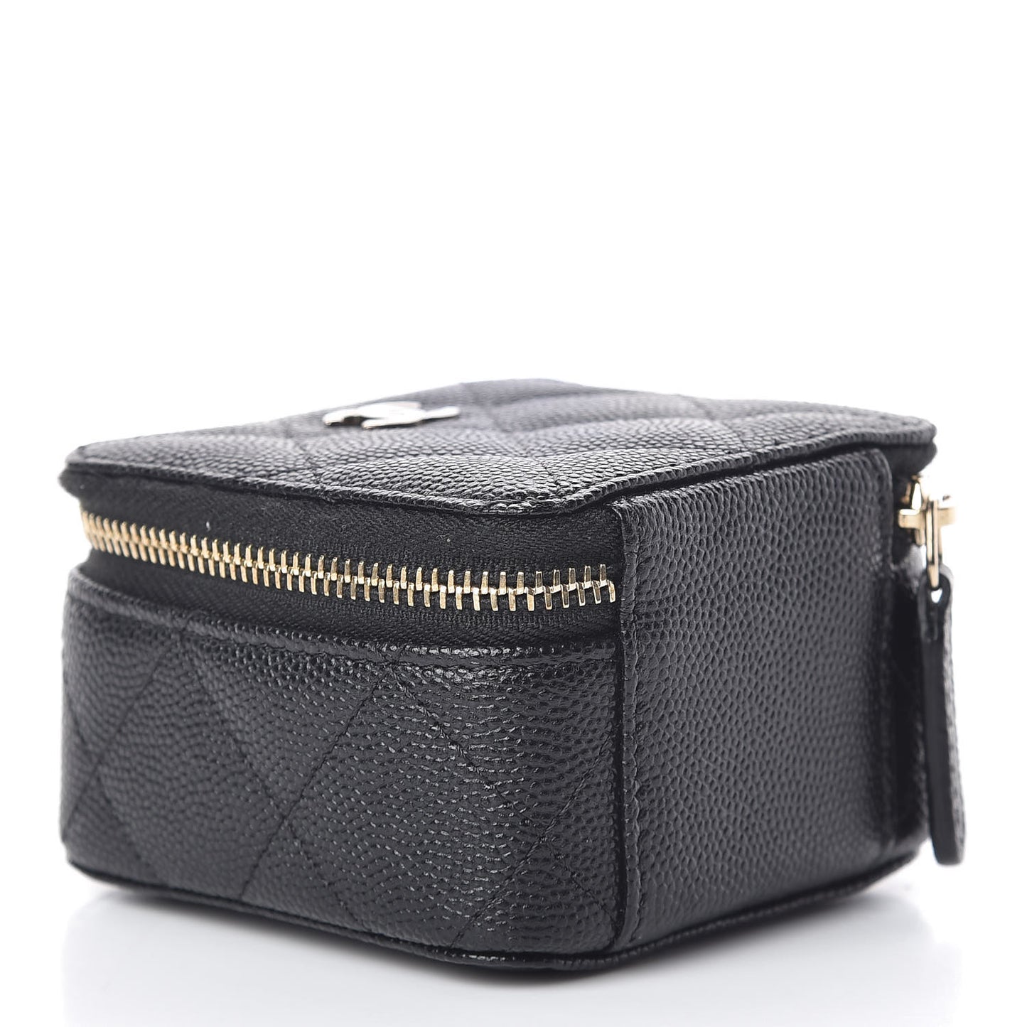 Caviar Quilted Jewelry Travel Case Black