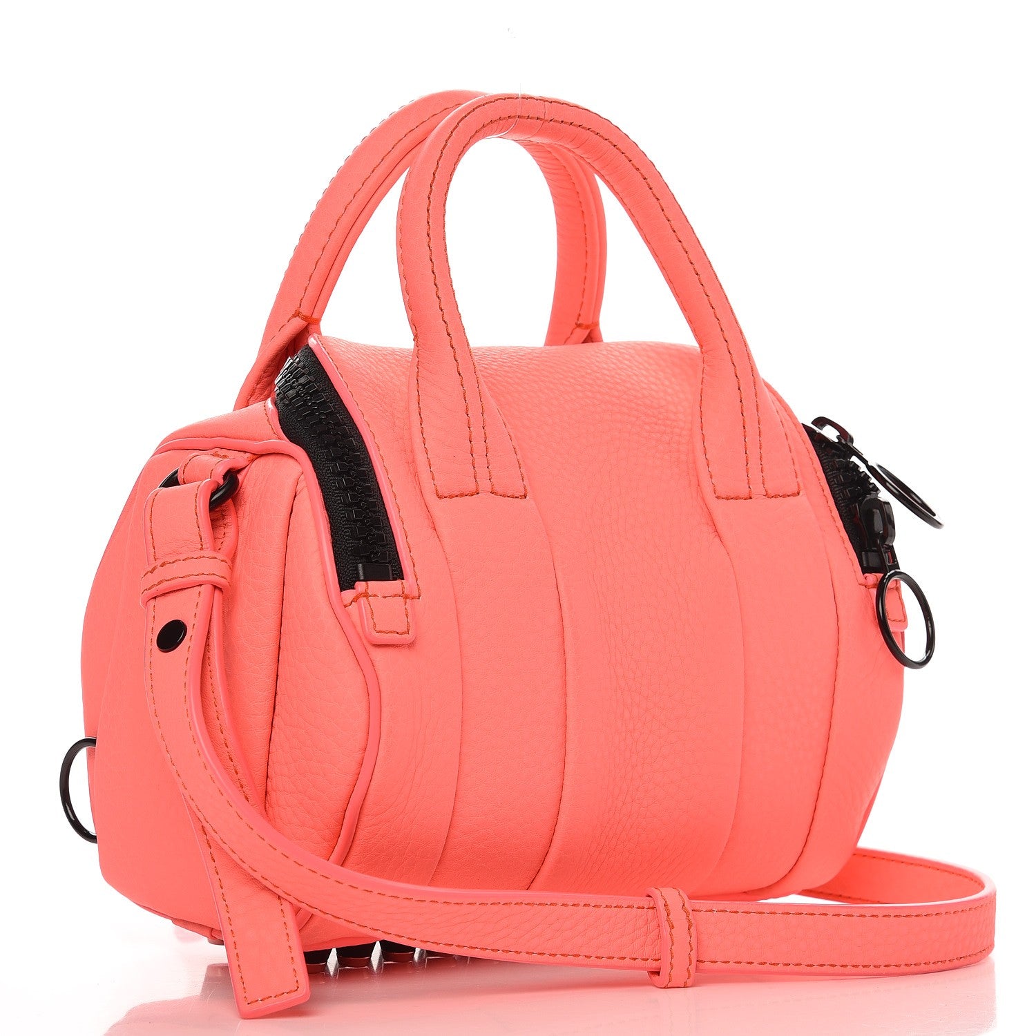 Alexander Wang Pebbled Lambskin Mini Rockie Fluo Coral 3 of 8
