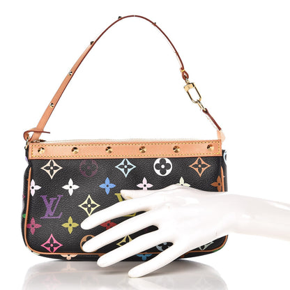 Louis Vuitton Monogram Multicolor Pochette Accessories Black 2 of 11