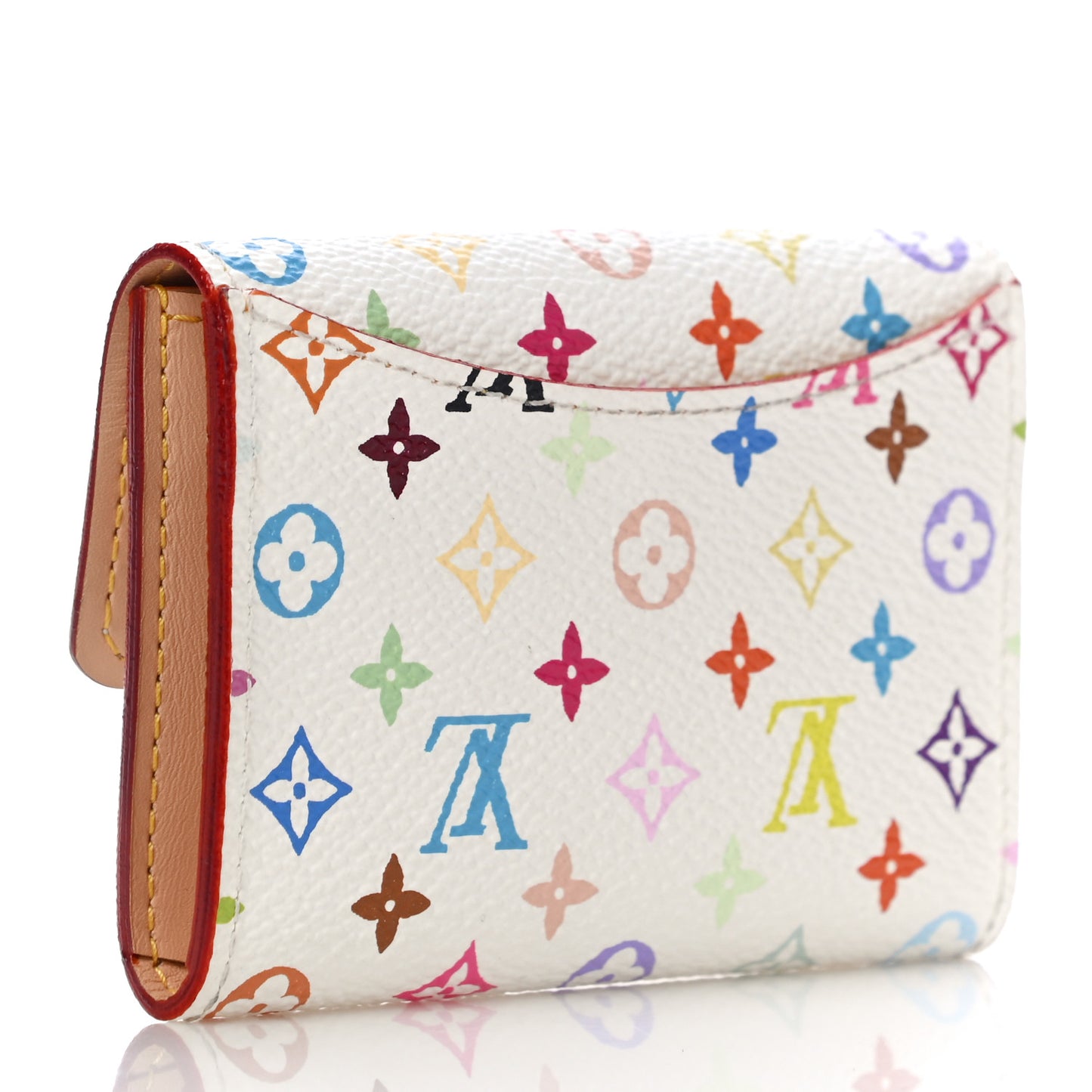Monogram Multicolor Business Card Holder White