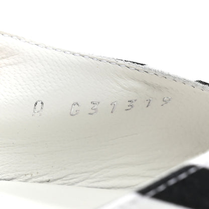Chanel Fabric Grosgrain Cap Toe CC Slingback Flats 39 White Black 8 of 8