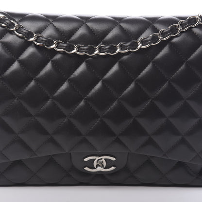 Chanel Lambskin Quilted Maxi Double Flap Black 15 of 15