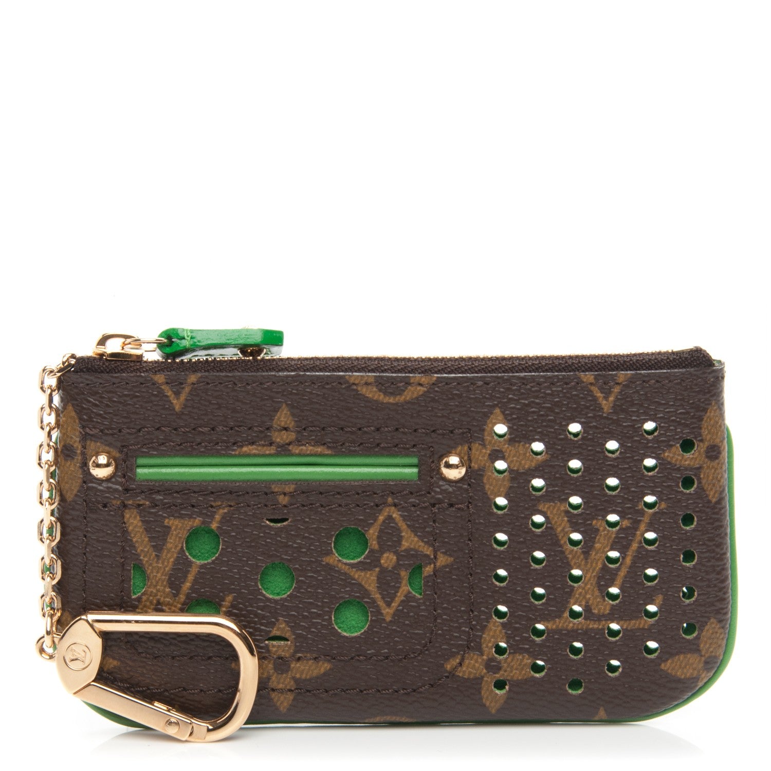 Louis Vuitton Monogram Perforated Key Pouch Green 1 of 7