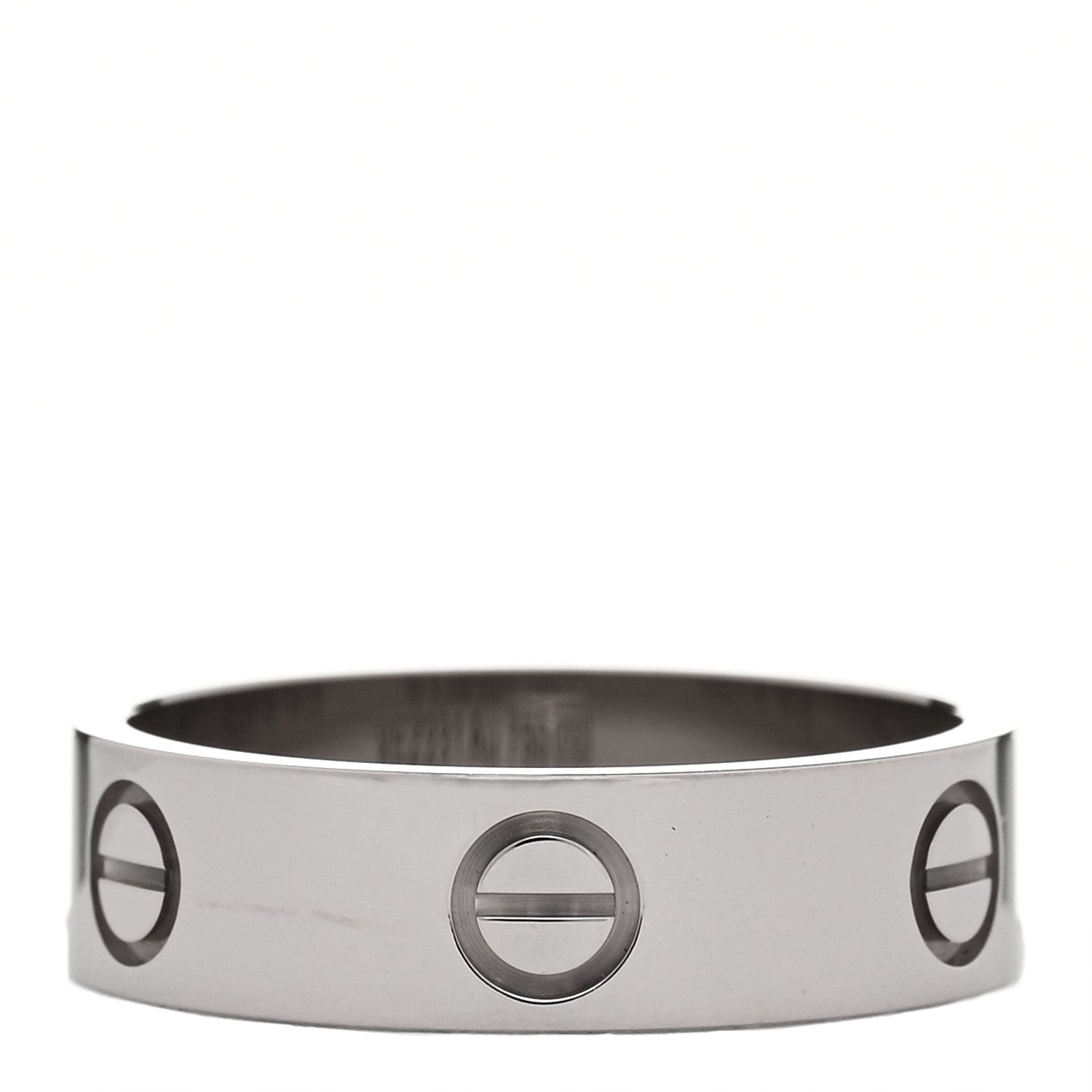 Cartier 18K White Gold 5.5mm LOVE Ring 56 7.75 3 of 4