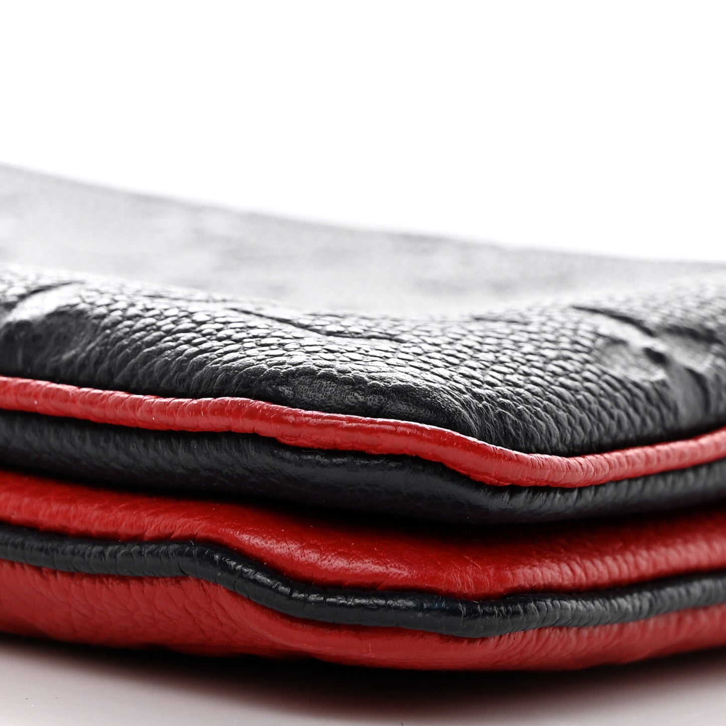 Empreinte Double Zip Pochette Marine Rouge