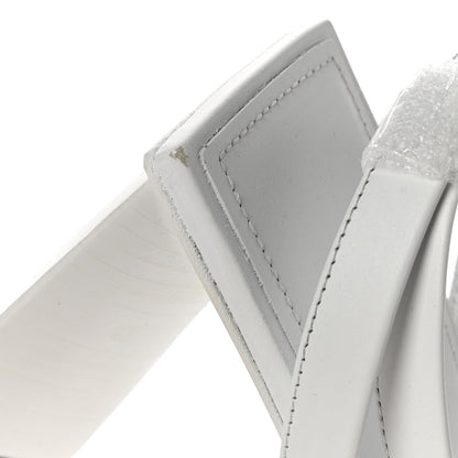 Balenciaga Smooth Calfskin Moon Square Toe 90mm Sandals 36 Optical White 9 of 10