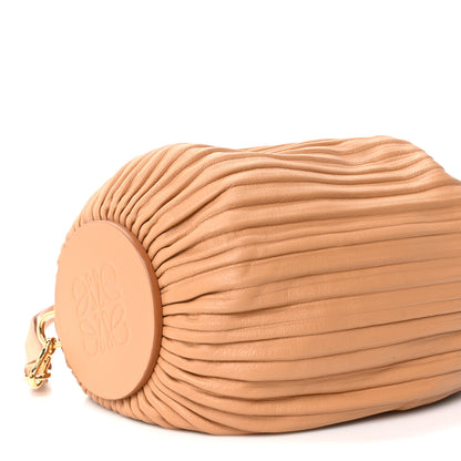 Loewe Lambskin Pleated Bracelet Pouch shoulder Bag Warm Desert 9 of 10