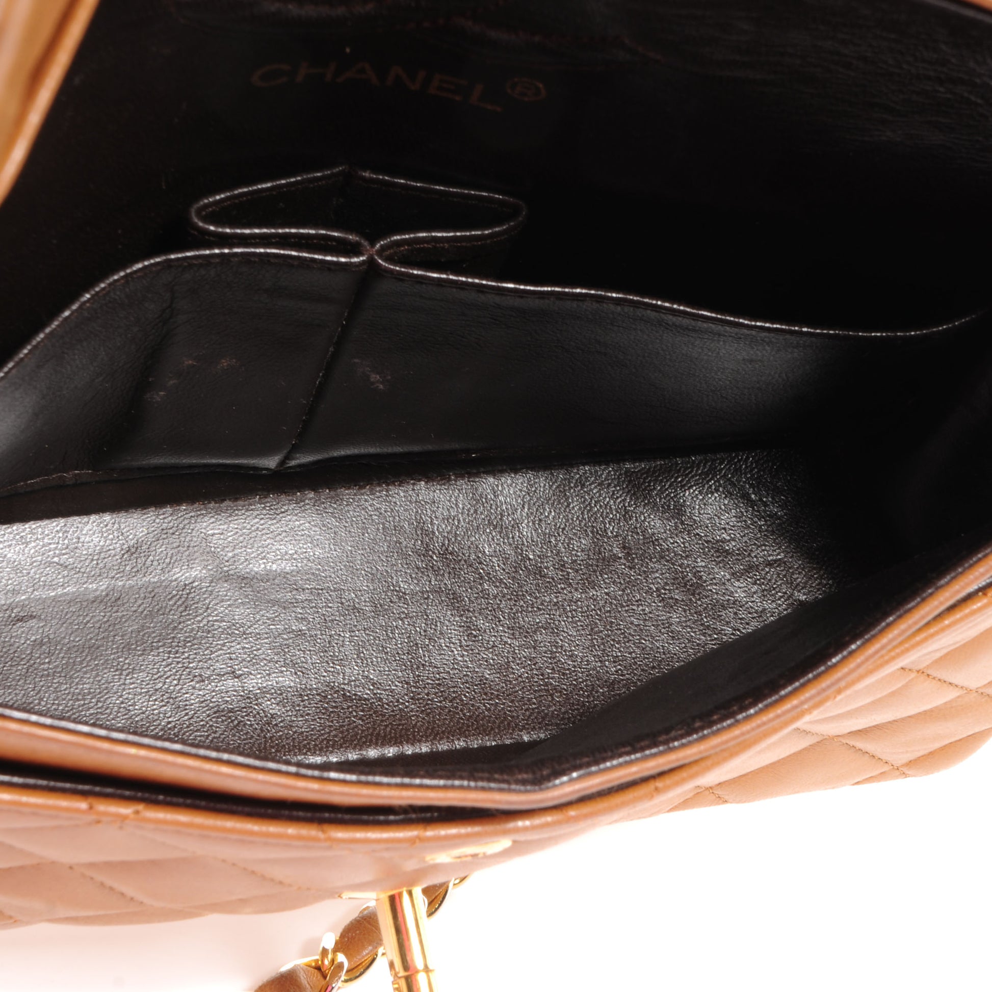Chanel Lambskin Small Double Flap Light Brown 5 of 10