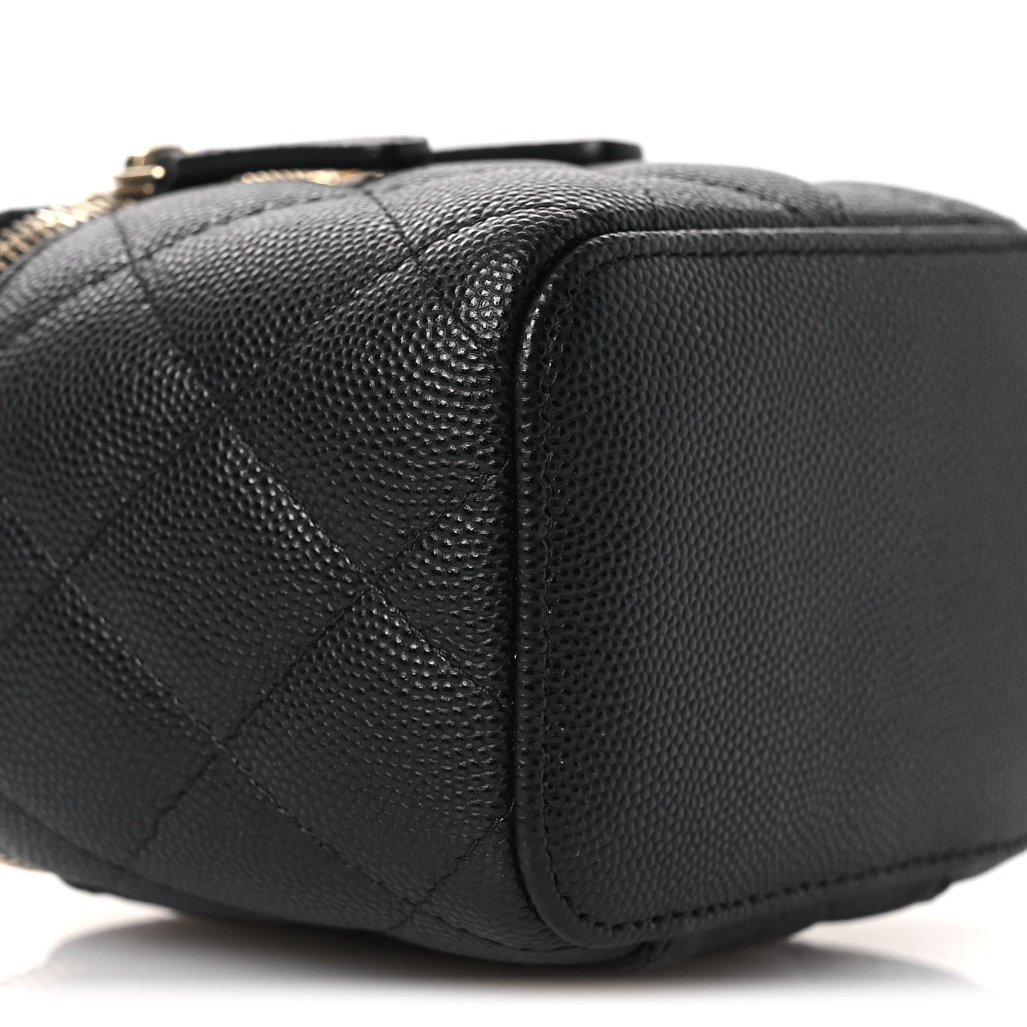 Chanel Caviar Quilted Tiny CC Mini Vanity Case With Chain Black 9 of 10