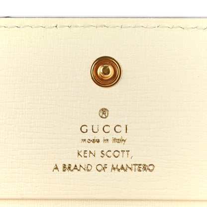 Gucci X KEN SCOTT New Shangai Calfskin Jardin D'Avril Floral Print Horsebit 1955 Card Case Wallet 6 of 8