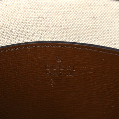 Gucci GG Supreme Monogram Azalea Calfskin Retro Interlocking G Flat Messenger Bag Beige Ebony Brown Sugar 5 of 8