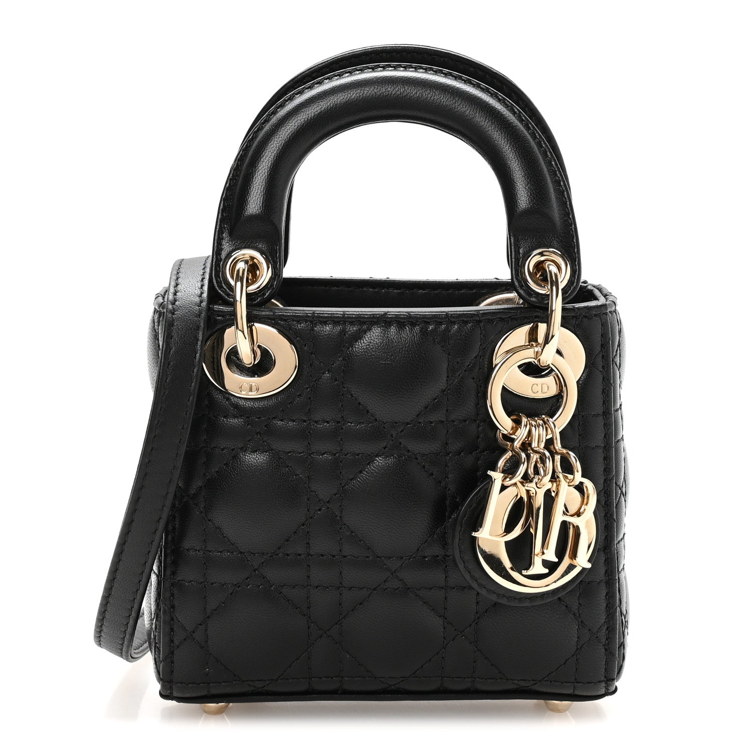 Christian Dior Lambskin Cannage Micro Lady Dior Black 1 of 10