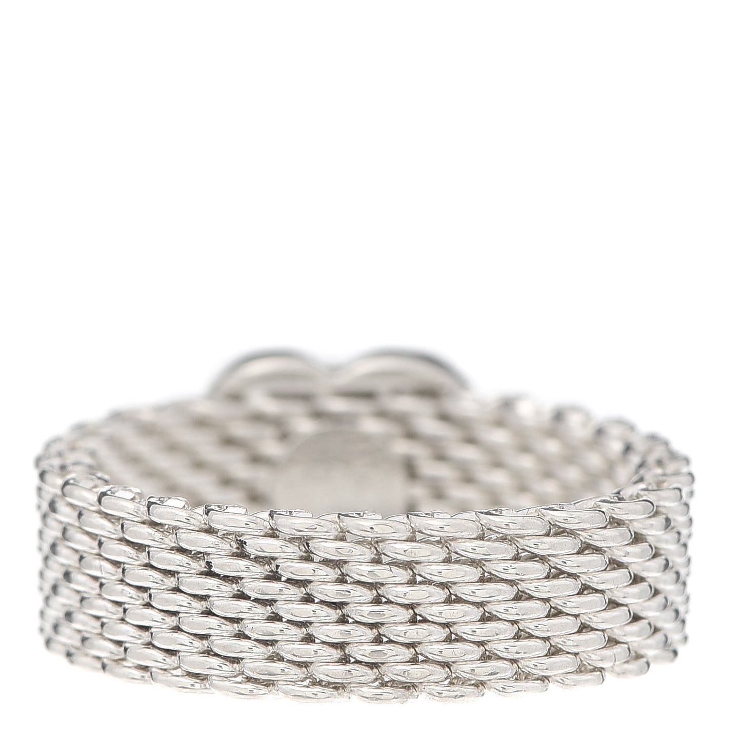 Sterling Silver Somerset Mesh Heart Ring 54 6.75