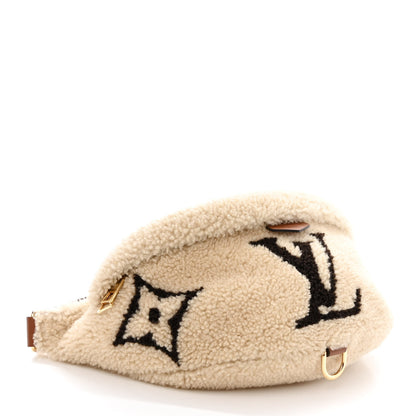 Louis Vuitton Shearling Monogram LV Ski Bumbag Cream Brown 4 of 10