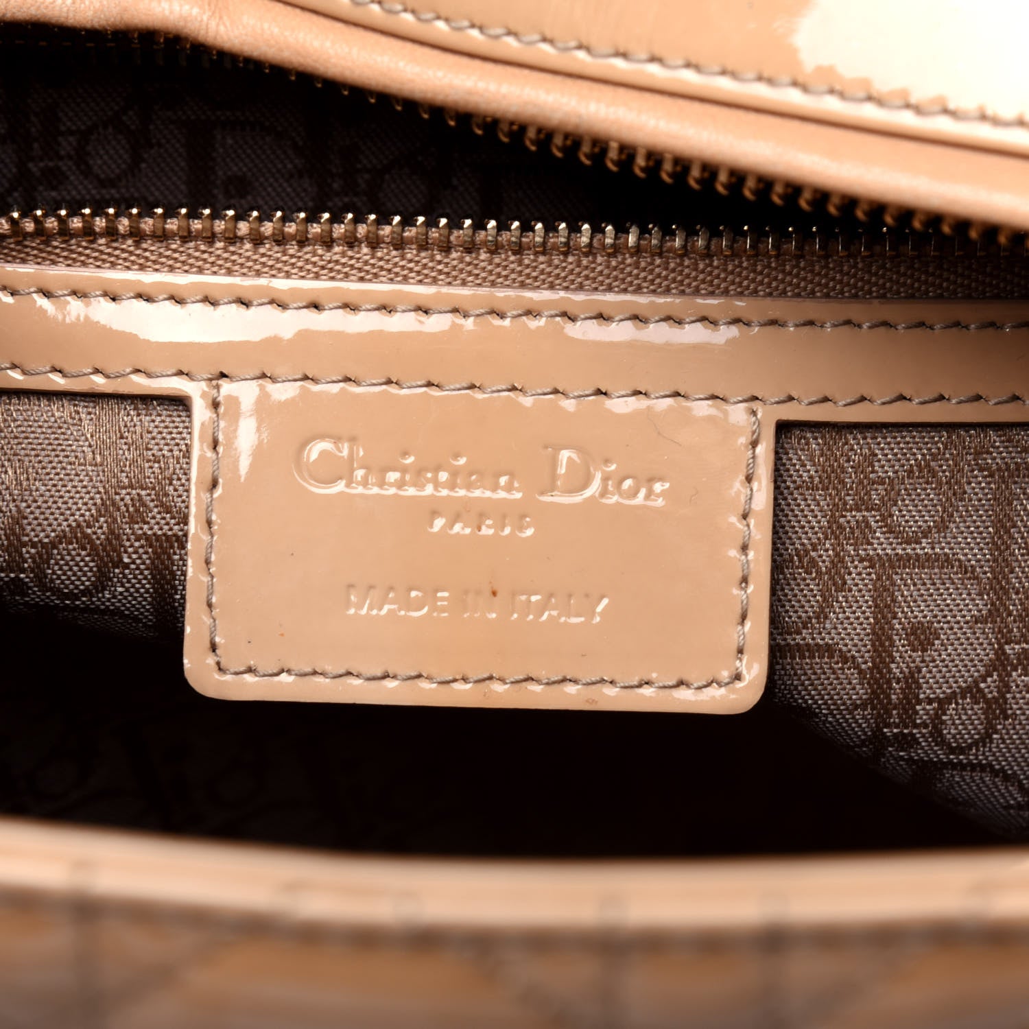 Christian Dior Patent Cannage Large Lady Dior Beige 7 of 20