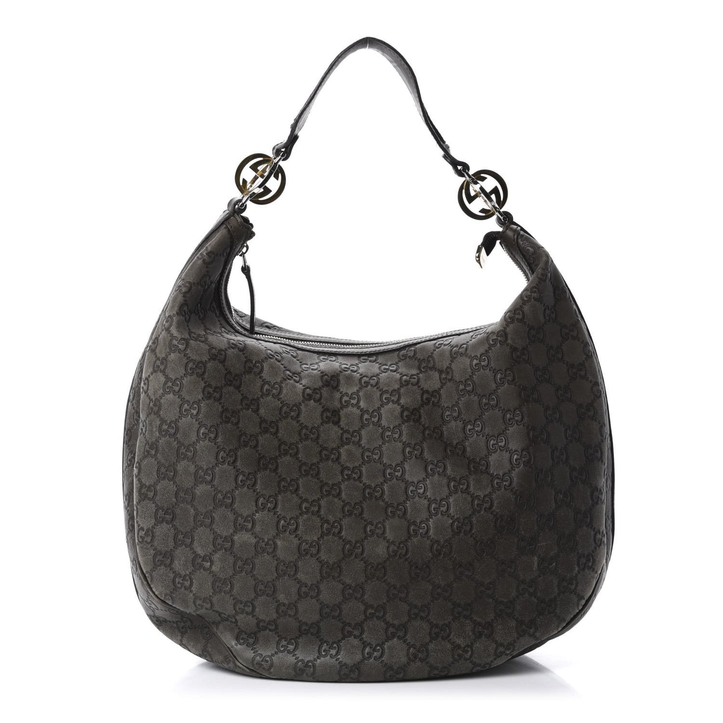 Guccissima Large GG Twins Hobo Olive Green