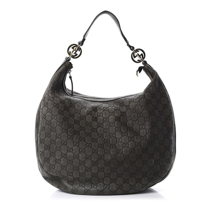 Gucci Guccissima Large GG Twins Hobo Olive Green 1 of 16