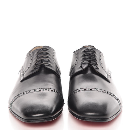 Christian Louboutin Calfskin Mens So Charles Flat Oxfords 40.5 Black 2 of 8