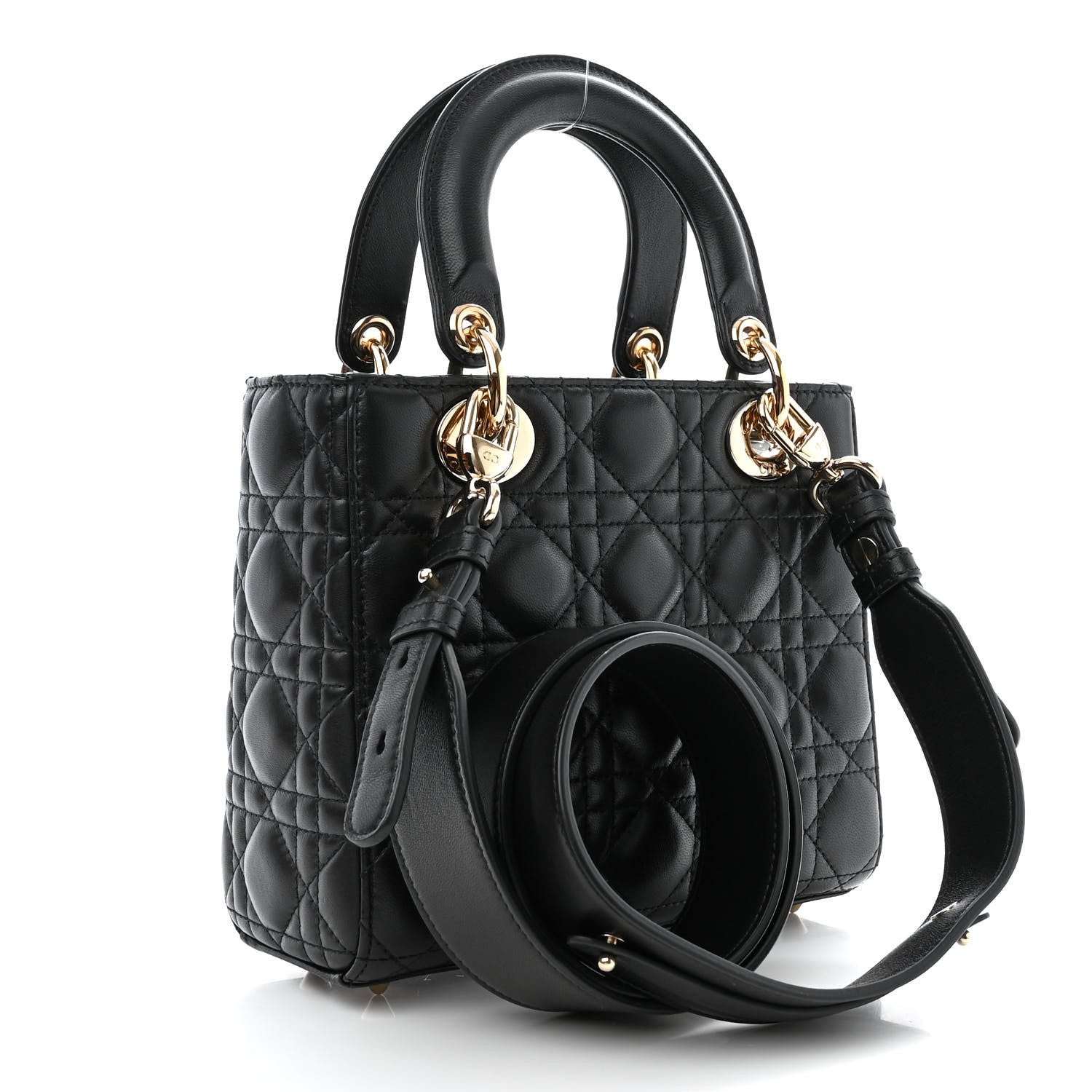 Christian Dior Lambskin Cannage Small My ABCDior Lady Dior Black 3 of 14