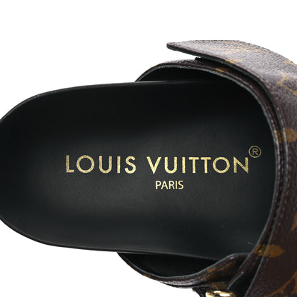 Louis Vuitton Monogram Bom Dia Mule Sandals 36 Black 7 of 9