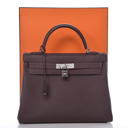 Hermes Togo Kelly Retourne 32 Chocolate 39 of 39