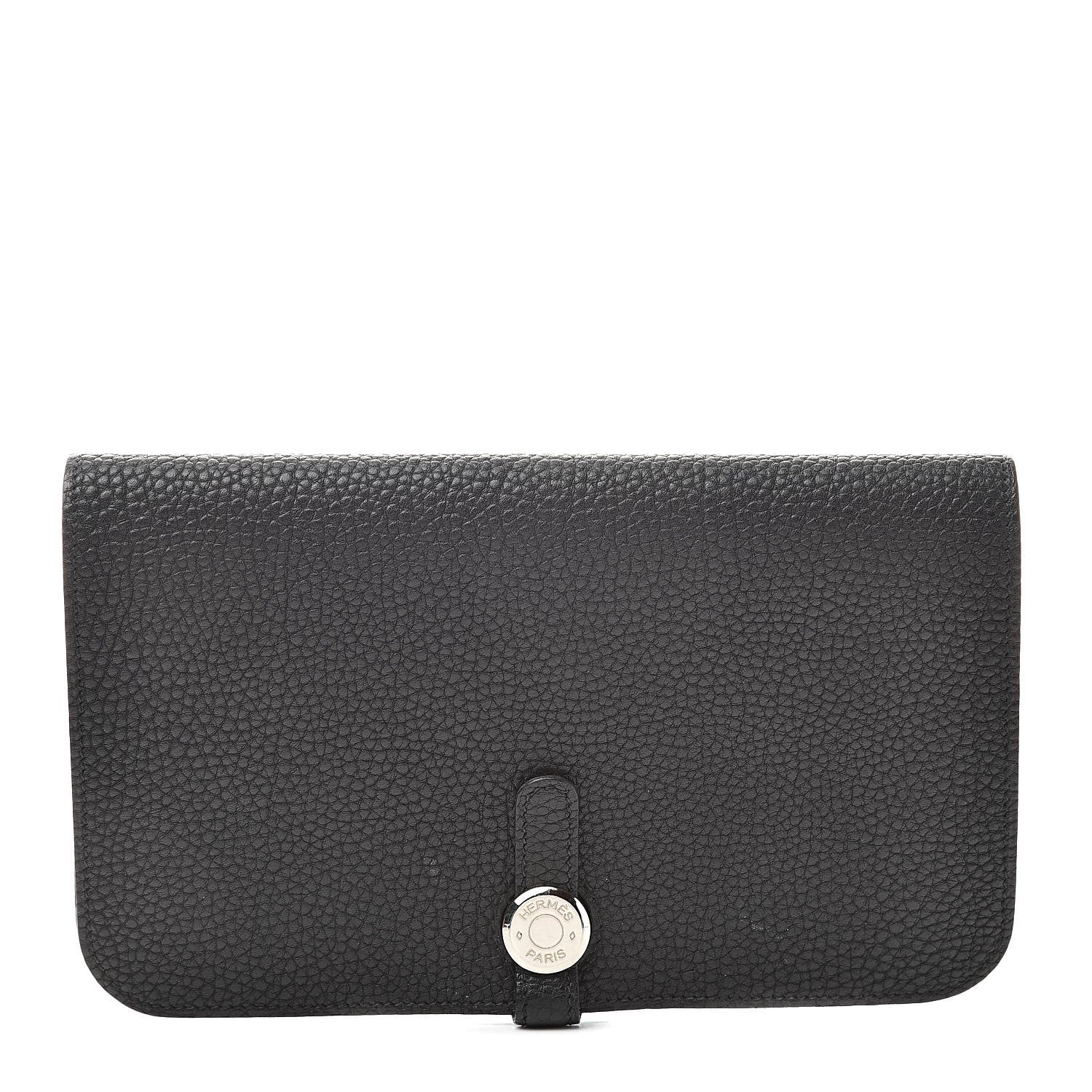 Hermes Togo Dogon Duo Wallet Black 1 of 12