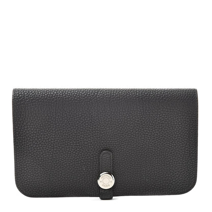 Hermes Togo Dogon Duo Wallet Black 1 of 12