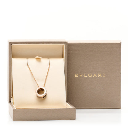 Bulgari 18K Rose White Gold B.Zero1 Pendant Necklace 5 of 5