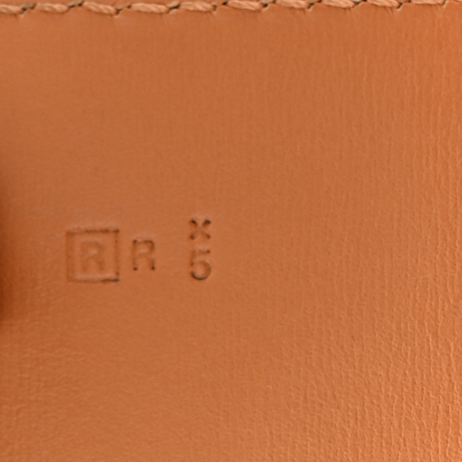 Hermes Taurillon Clemence Etriviere Belt 85 34 Orange 4 of 8