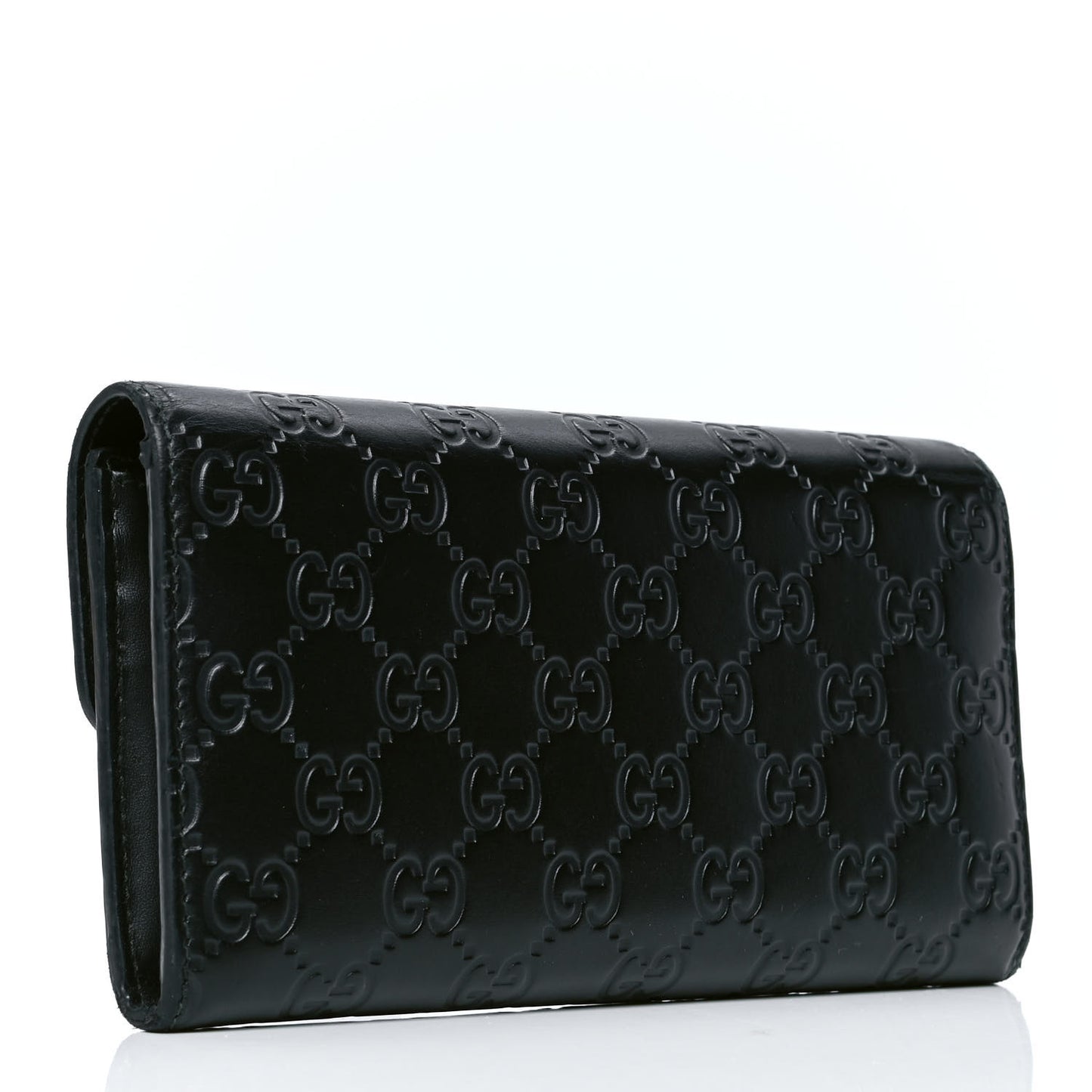Guccissima Signature Icon Continental Wallet Black