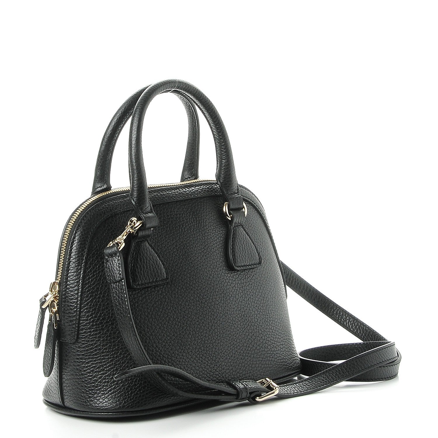 Gucci Dollar Calfskin Small GG Charm Dome Bag Black 4 of 8
