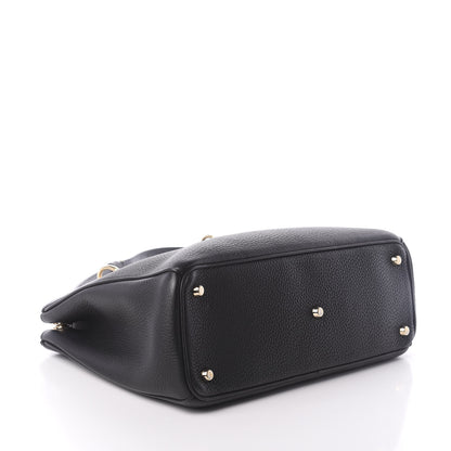 Christian Dior Bullcalf Medium Diorissimo Tote Black Rose Indien 4 of 10