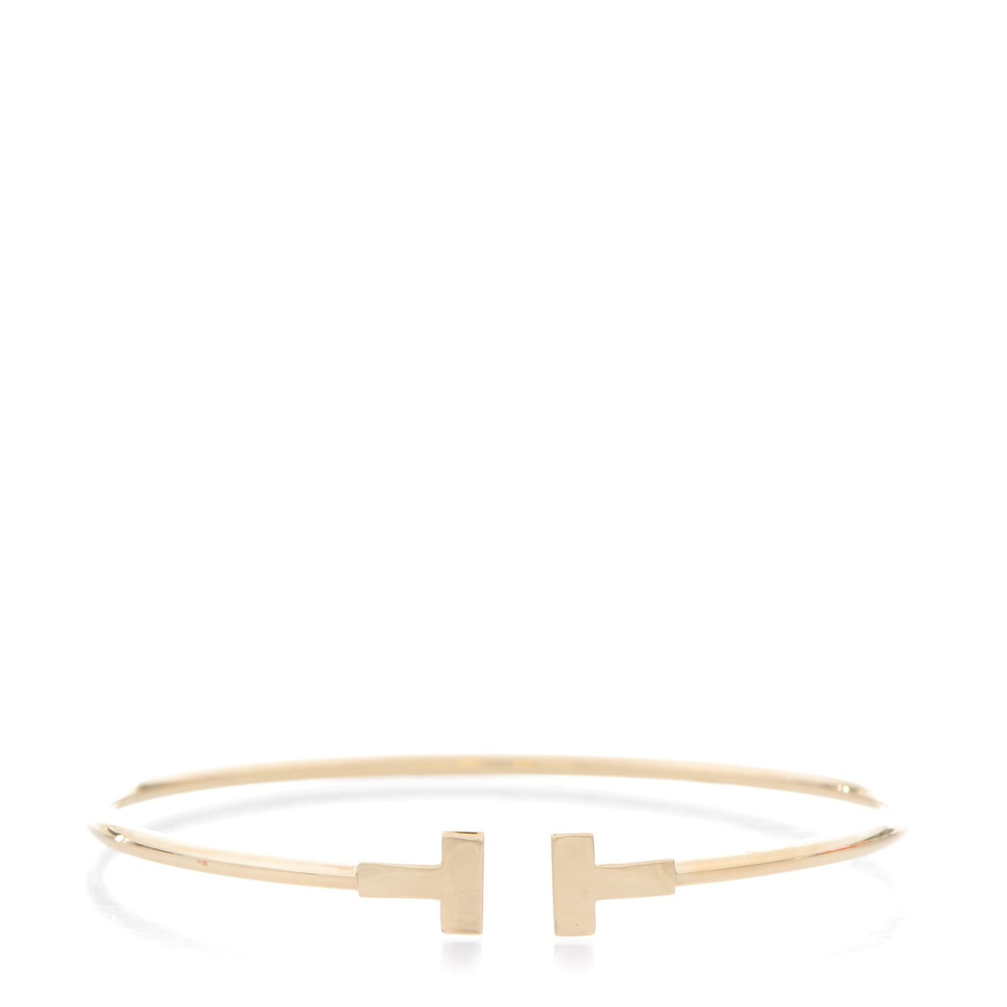 18K Yellow Gold Narrow T Wire Bracelet